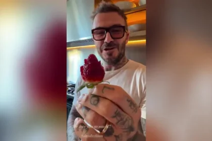 David Beckham Crafts Strawberry Roses for Victoria’s Valentine’s Day