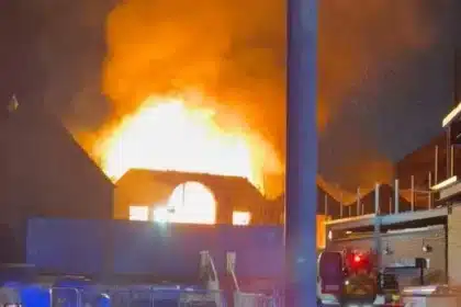 70 Firefighters Battle Massive Blaze at Southall Chapel in London