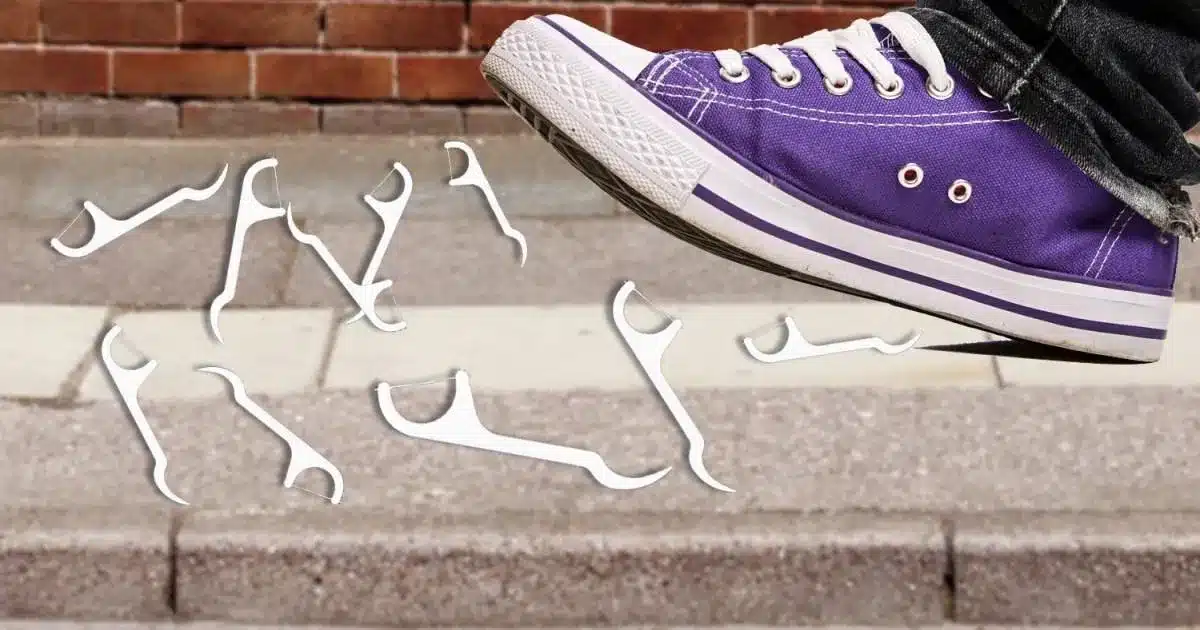 Why Used Floss Picks Are Littering Streets Across the UK Why Used Floss Picks Are Littering Streets Across the UK