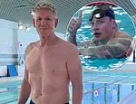 Gordon Ramsay Hits Pool for Ironman Training Like Son-in-Law Peaty