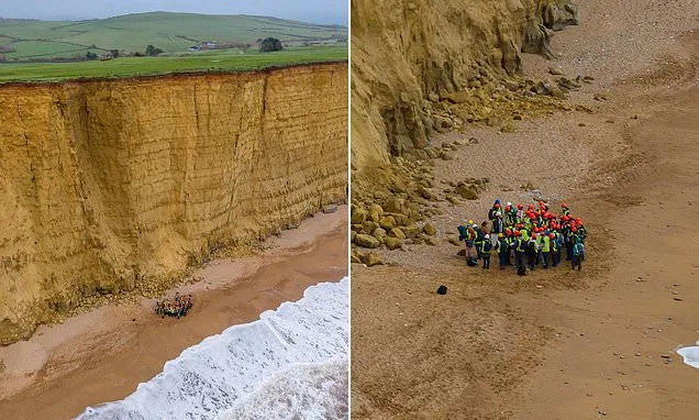 Over 40 Geology Students Defy Rockfall Warnings Under 150ft Cliff
