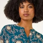 Roman Stretchy Floral Spring Top Drops to £25, No Iron Needed