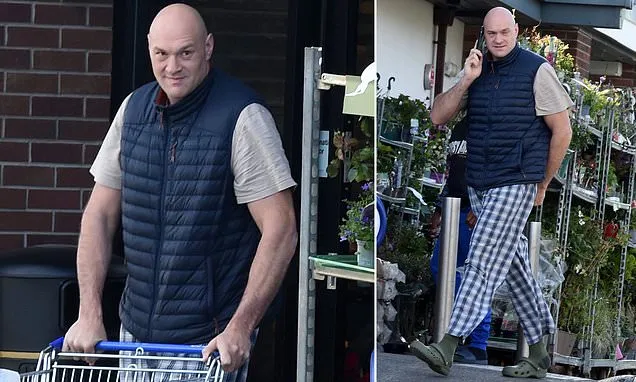 Tyson Fury Shops in Crocs and Pyjamas Before Daughter Venezuela’s Wedding
