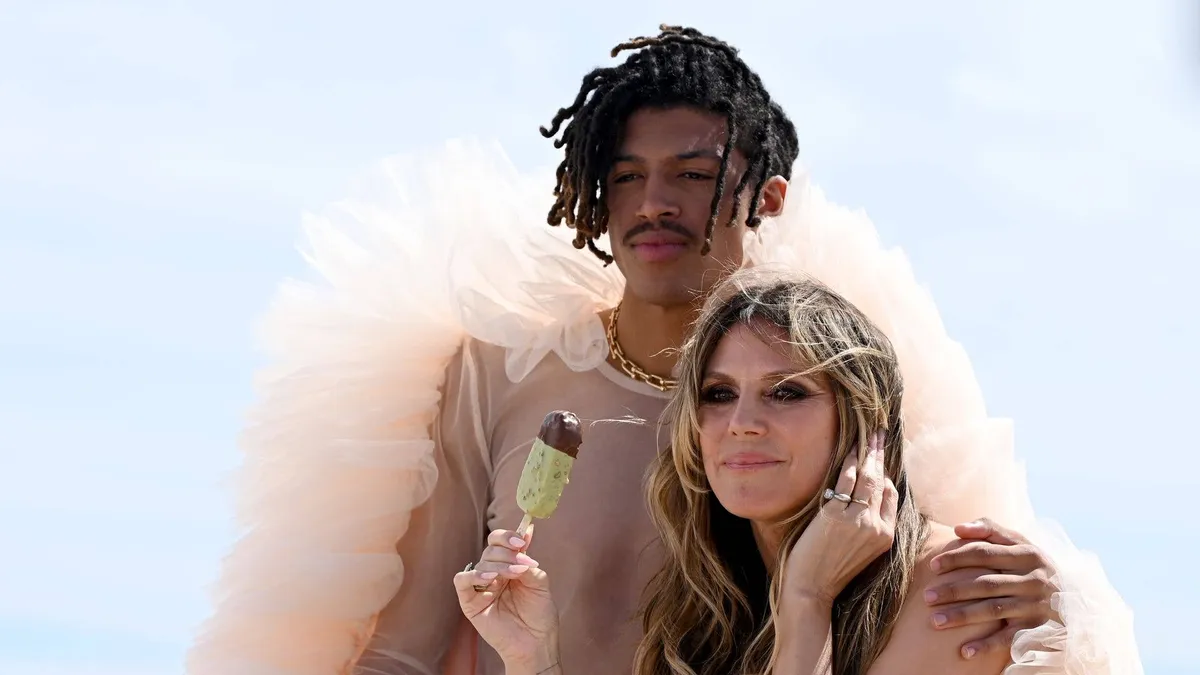 Heidi Klum and Son Henry Samuel Stun in Daring Cannes Fashion Looks